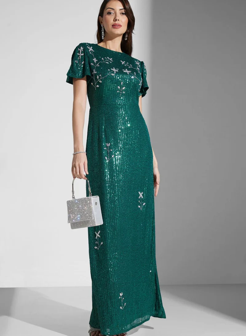 Namshi x Embellished Maxi Dress