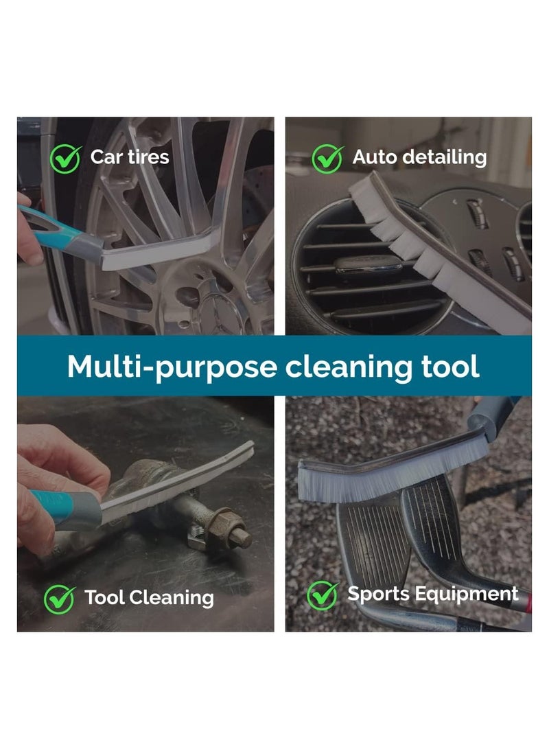 Zikra 2 Pcs Gap Cleaning Brush Perfect Angle Grout and Utility Cleaning Brush for Showers Kitchens Hand-held Groove Gap Cleaning Tools Door Window Track Kitchen Cleaning Brushes - Image 2