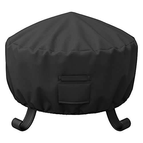SHINESTAR 36 Inch Round Fire Pit Cover, Fits 30-36'' Wood Burning Fire Pit for Bali Outdoors, Sunnydaze, YAHEETECH and More, Waterproof & Windproof, 36 Dia x 24 H - Image 1