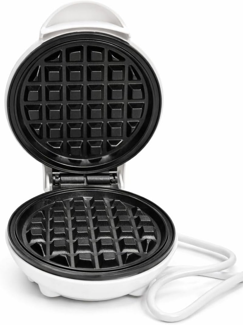 Biki Mini Waffle Maker, 350W, Non-Stick Cooking Surface, 12x12cm Cooking Area, Indicator Light, Non-Slip Bottom, UK 3 Pin Plug - Image 1