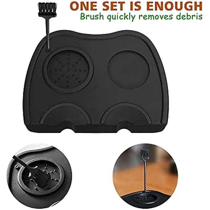 سيارم حصيرة الدك المصنوعة من السيليكون لدس القهوة مقاس 21 × 15 سم مقاومة للماء وامتصاص الصدمات مناسبة لحماية سطح العمل لآلة مسحوق الإسبريسو - Image 4