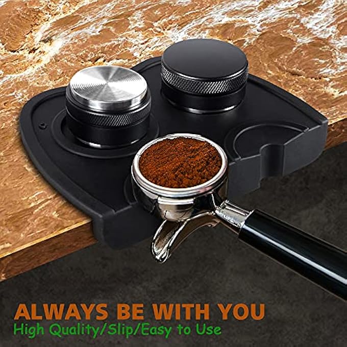 سيارم حصيرة الدك المصنوعة من السيليكون لدس القهوة مقاس 21 × 15 سم مقاومة للماء وامتصاص الصدمات مناسبة لحماية سطح العمل لآلة مسحوق الإسبريسو - Image 3