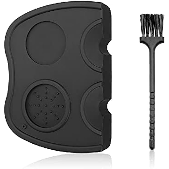 سيارم حصيرة الدك المصنوعة من السيليكون لدس القهوة مقاس 21 × 15 سم مقاومة للماء وامتصاص الصدمات مناسبة لحماية سطح العمل لآلة مسحوق الإسبريسو - Image 1