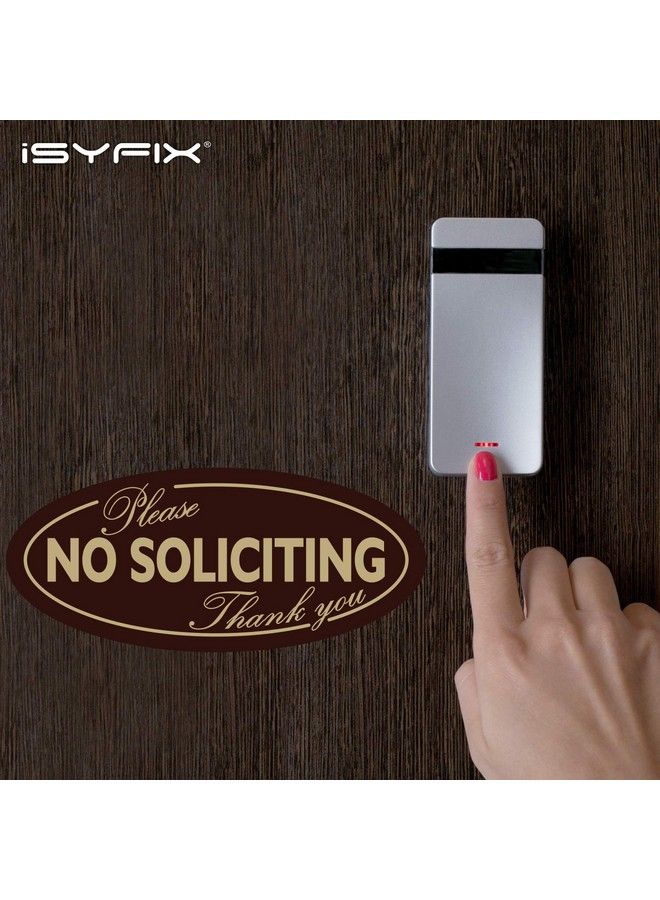 iSYFIX No Soliciting Sign Sticker For House Home & Business 4 Pack 7 X 3 Inch Premium Selfadhesive Vinyl Laminated For Ultimate Uv Weather Scratch Water And Fade Resistance Indoor & Outdoor  - Image 5