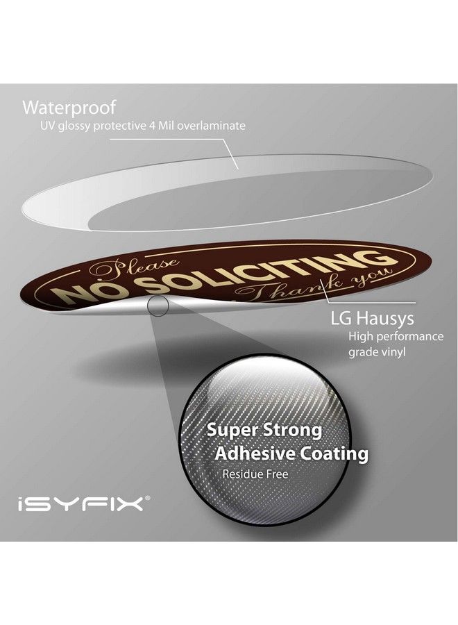 iSYFIX No Soliciting Sign Sticker For House Home & Business 4 Pack 7 X 3 Inch Premium Selfadhesive Vinyl Laminated For Ultimate Uv Weather Scratch Water And Fade Resistance Indoor & Outdoor  - Image 4
