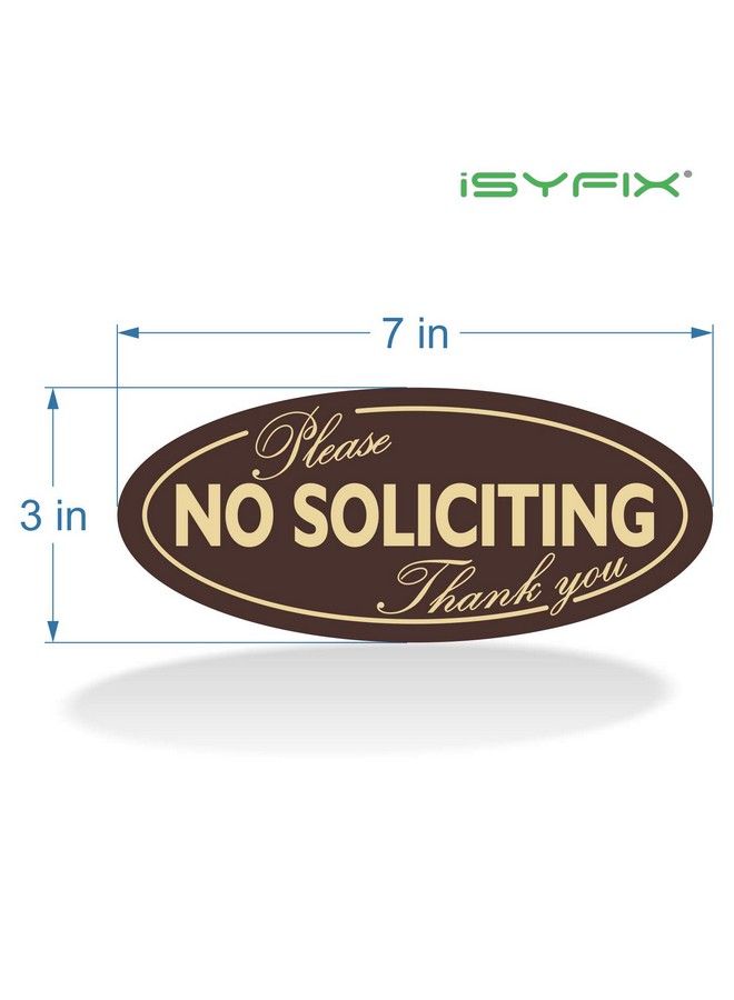iSYFIX No Soliciting Sign Sticker For House Home & Business 4 Pack 7 X 3 Inch Premium Selfadhesive Vinyl Laminated For Ultimate Uv Weather Scratch Water And Fade Resistance Indoor & Outdoor  - Image 3