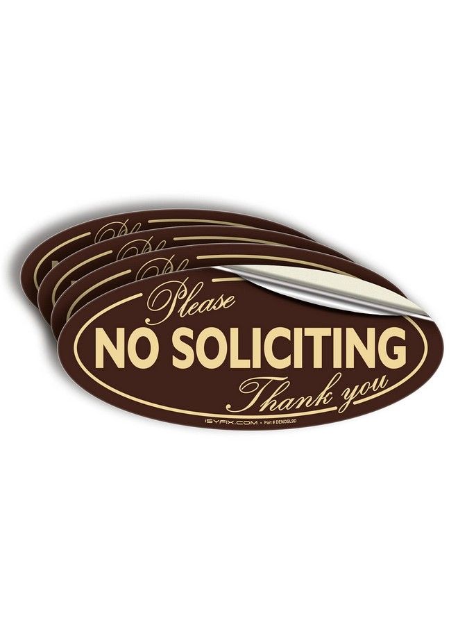 iSYFIX No Soliciting Sign Sticker For House Home & Business 4 Pack 7 X 3 Inch Premium Selfadhesive Vinyl Laminated For Ultimate Uv Weather Scratch Water And Fade Resistance Indoor & Outdoor  - Image 2