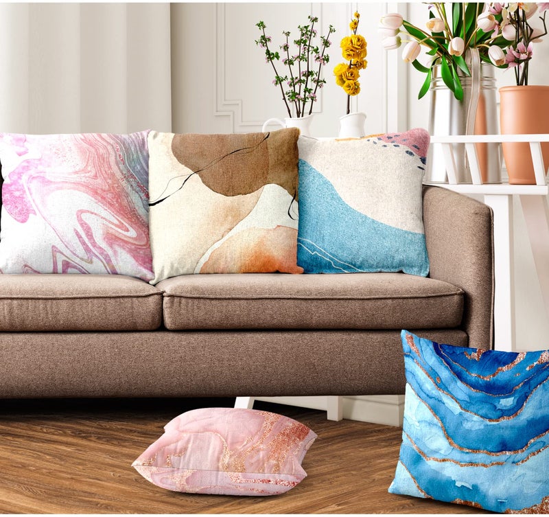 Ultimate Trends Polyester Digital Modern Printed Cushion Cover 16x16 Set of 5, Multi Color (UTCC-1202_ 16) - Image 1