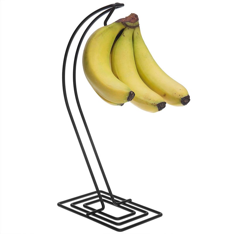 INDIAN DECOR INDIAN DECOR 51002 Tabletop Metal Freestanding Banana Hanger Stand Black  - Image 1