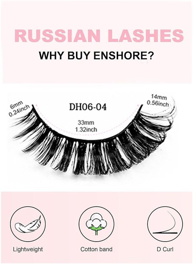 Ocean - Strip False Lashes 10 Pairs, Faux Mink Lashes, Fluffy Natural Look Eyelashes, Curl Lashes Extension Strip Eyelashes Pack, Enlarge Your Eyes Eyelashes - Image 1