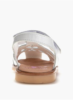 Pablosky Girls' Embellished Cutout Detail Sandals with Hook and Loop Closure  - Image 3