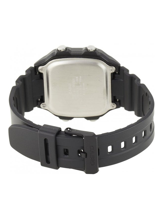 كاسيو ساعة يد رقمية بسوار من الراتينج طراز AE-1200WH-1AVDF - 42 مم - أسود رجال - Image 2