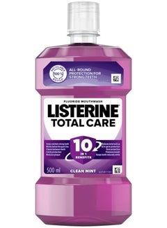 Listerine Mouthwash Total Care 10 In 1 Benefits Clean Mint - 500ml  - Image 1