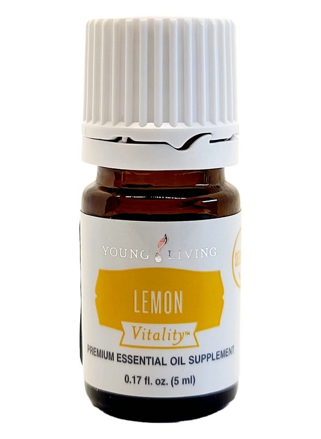 Young Living - Vitality Lemon Essential Oil 5Ml - 100% Pure, Zesty And Refreshing Citrus Flavor For Culinary Delights - Zest Up Your Dishes And Beverages - Brighten Your Recipes With Freshness - Image 1