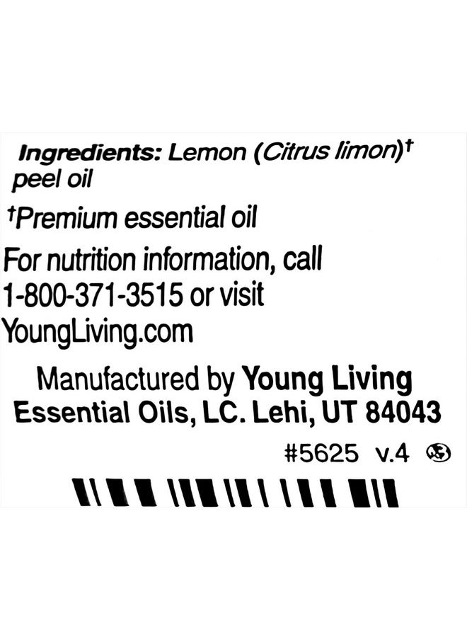 Young Living - Vitality Lemon Essential Oil 5Ml - 100% Pure, Zesty And Refreshing Citrus Flavor For Culinary Delights - Zest Up Your Dishes And Beverages - Brighten Your Recipes With Freshness - Image 1