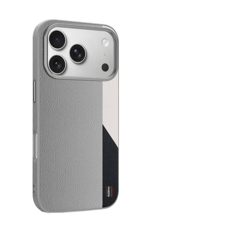 MagSafe iPhone 13 Pro Leather Case Protective Texture for iPhone 13 and Anti Fingerprint in Gray for Family Use - Image 1
