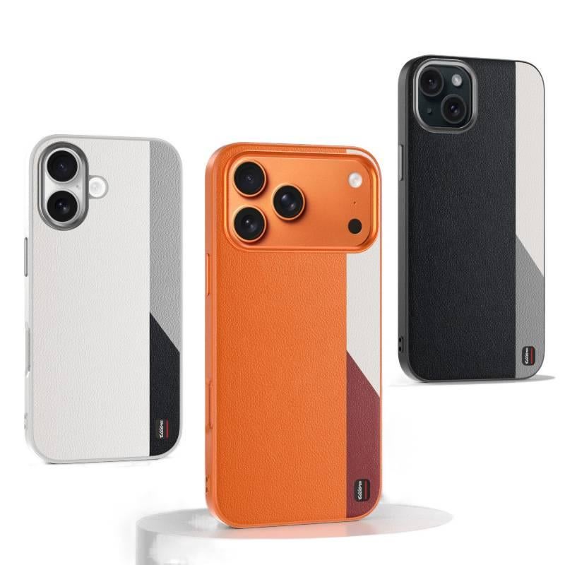 MagSafe iPhone 13 Pro Leather Case Protective Texture for iPhone 13 and Anti Fingerprint in Gray for Family Use - Image 2