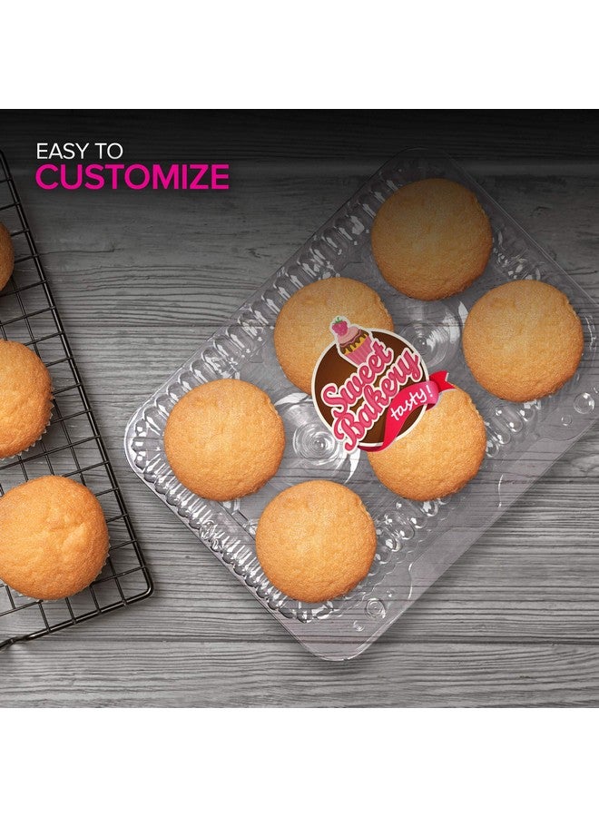 Stock Your Home Stock Your Home 6-Compartment Plastic Cupcake Containers Disposable (40 Count) Clear Container with Connected Dome Lid, BPA Free, For Standard Sized Cupcakes - Image 5