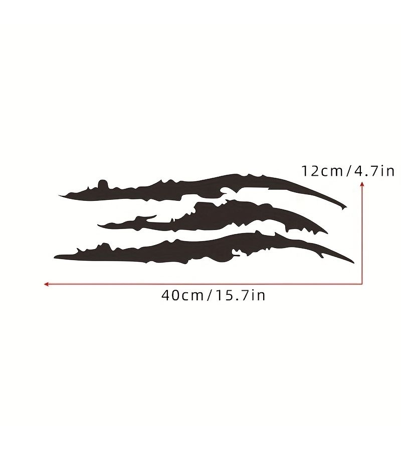 Black Ghost Claw Car Decal Waterproof Eyebrow Sticker for Headlight Hood - Image 2