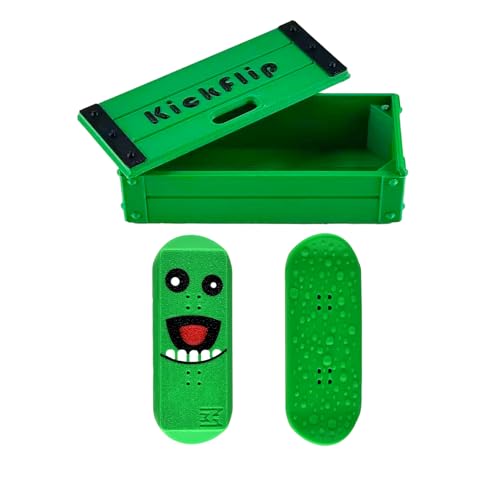 ascavs Magnetic Kickflip Fidget Slider Toy for Adults Mini Flip Fingerboard Skateboard with Storage Crat PortableOffice Desk Toys - Image 1