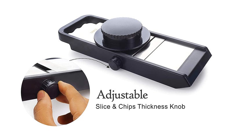 Sygnius 2 in 1 one Potato Slicer for Chips Vegetable & Fruit Cutter Slicer Plain & Ripple Blade (Multi Color - Image 3