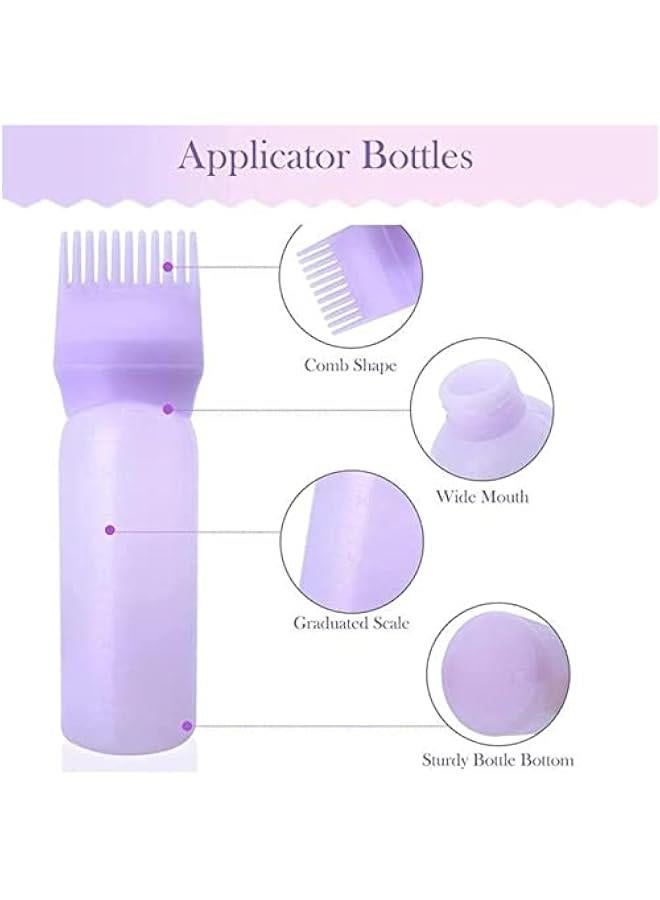 OCTOBER Root Comb Applicator Bottle 4 Ounce - Hair Oil Applicator 1/3 Pack Applicator Bottle For Hair Dye Bottle Applicator Brush With Graduated Scale,Hair Coloring,Dye And Scalp Treatments - Image 5