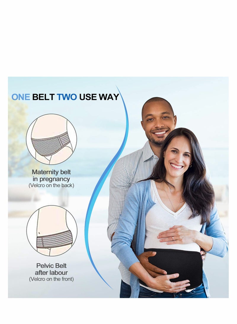 SOLARAE Maternity Belt Pregnancy Support Belt Bump Band Abdominal Support Belt Breathable Adjustable Belt - Image 2