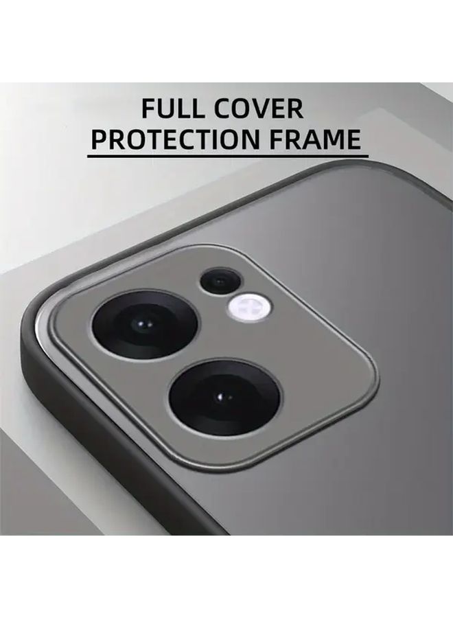 Translucent Matte Camera Cover Case For Oppo Reno 13 Black Hard Back - Image 4