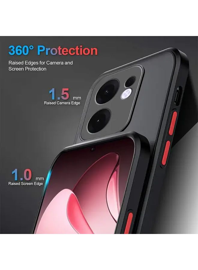 Translucent Matte Camera Cover Case For Oppo Reno 13 Black Hard Back - Image 5