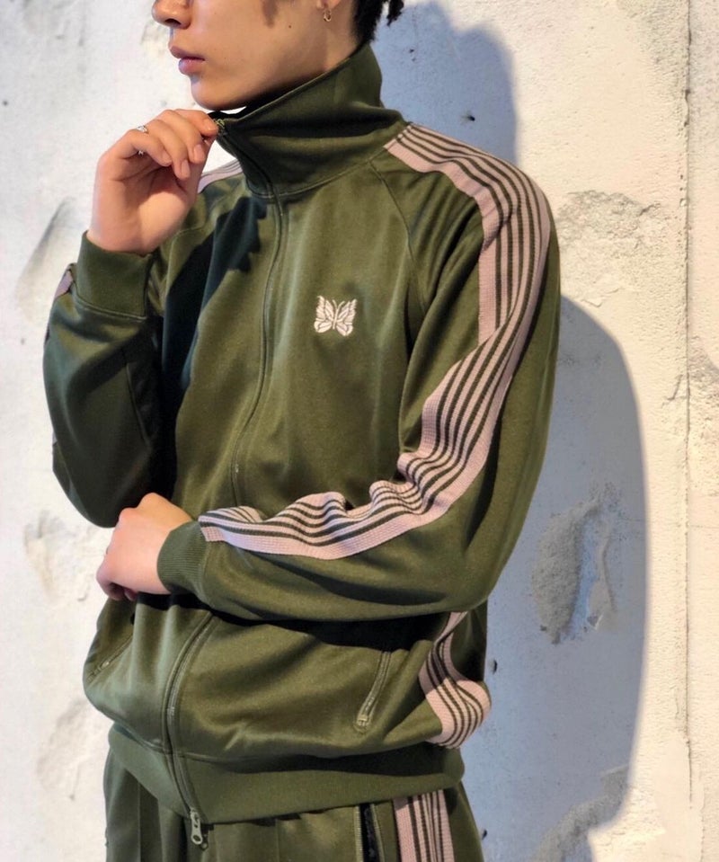 Needles Creates Embroidered Butterfly Zipper Sports Side Stripesd Jacket Casual Stand Collar Jacket For Men And Women - Image 1
