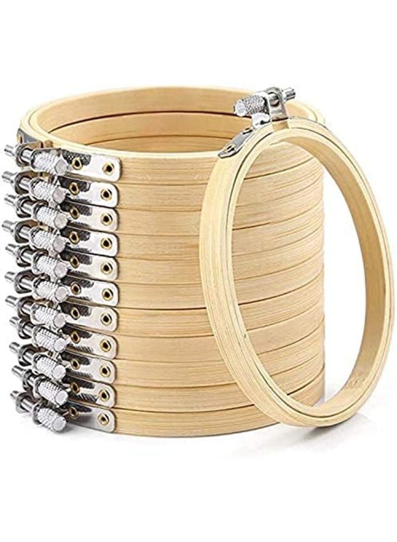 Embroidery Hoops, Bulk Wholesale Cross Stitch Hoop Ring, for Embroidery, Art Craft Handy Sewing and  Decoration (12 Pieces, 4 Inch) - Image 1