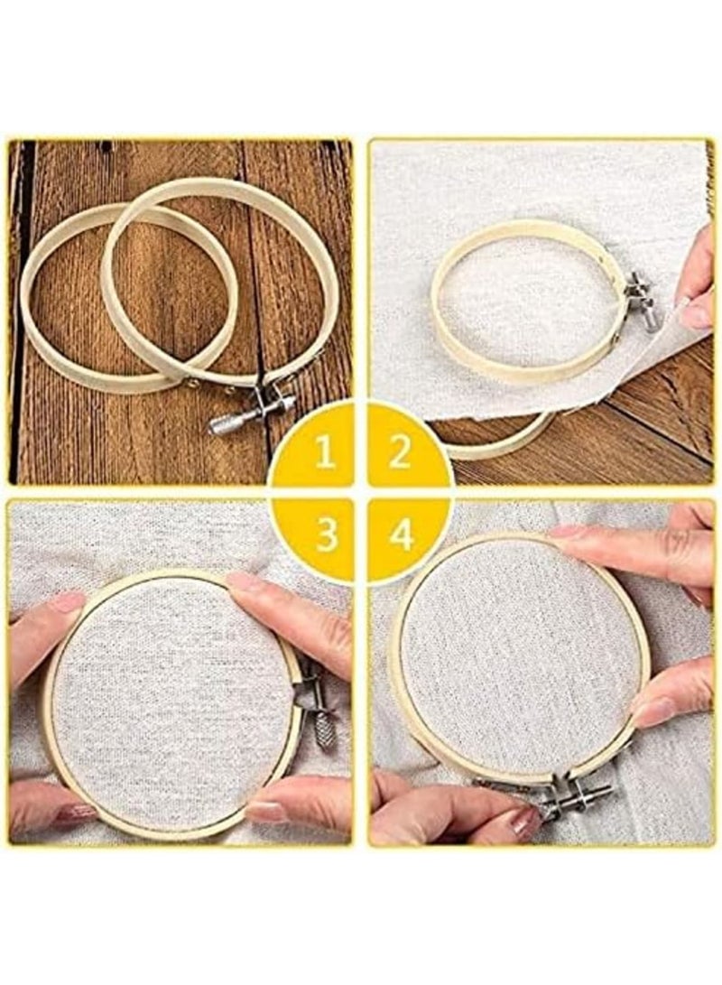 Embroidery Hoops, Bulk Wholesale Cross Stitch Hoop Ring, for Embroidery, Art Craft Handy Sewing and  Decoration (12 Pieces, 4 Inch) - Image 5
