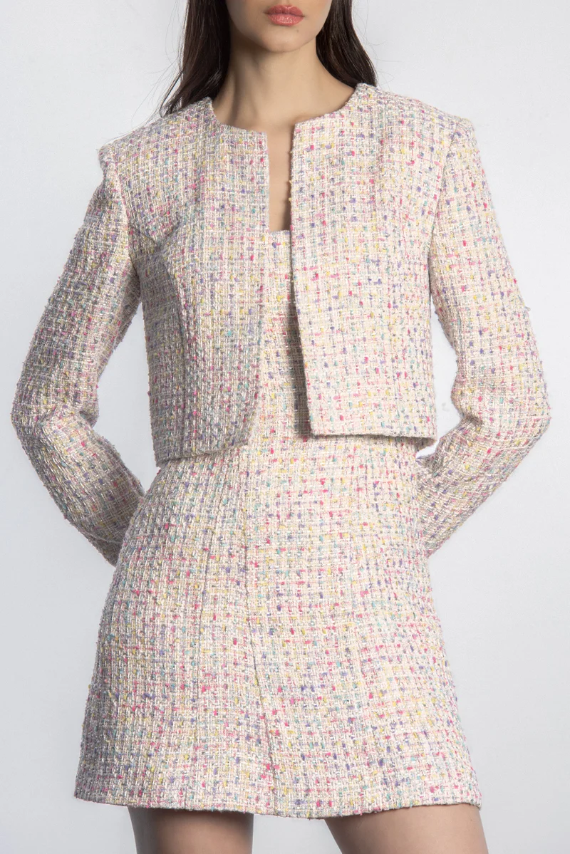 Ziavie Tweed cropped blazer