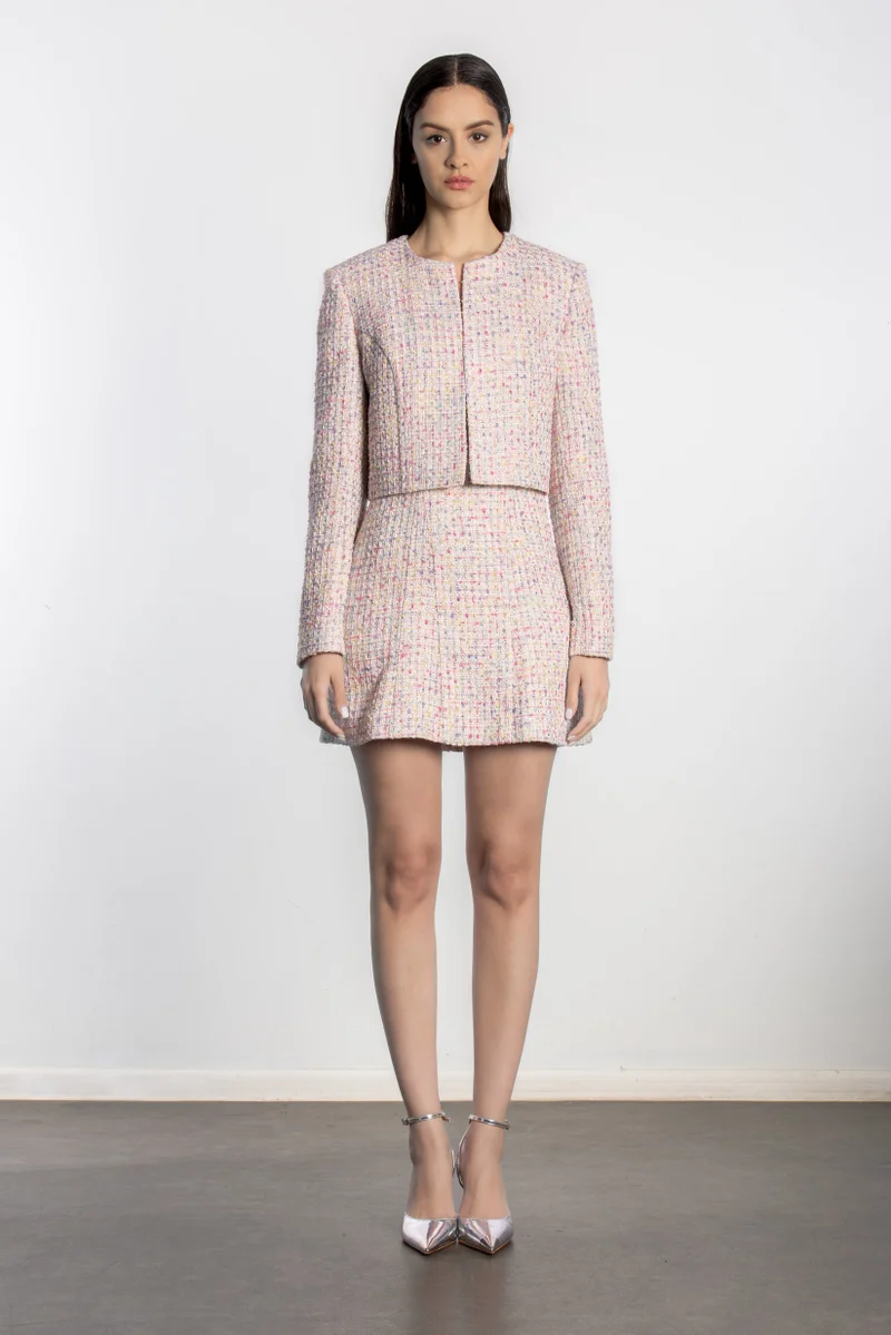 Ziavie Tweed cropped blazer