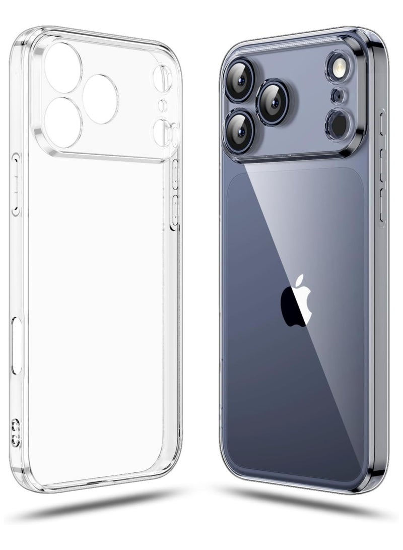 Crystal Clear Case for iPhone 17 Pro Slim Thin TPU Cover with Camera Lens Full Protection Ultra-Thin Lightweight Transparent Soft Protective Phone Cover (Clear) - Image 1