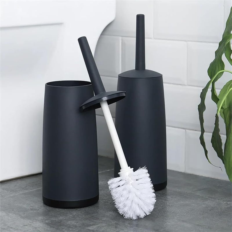 White Toilet Brush with Stand Long Handle Bathroom Cleaning Tool WC Accessory - Image 4