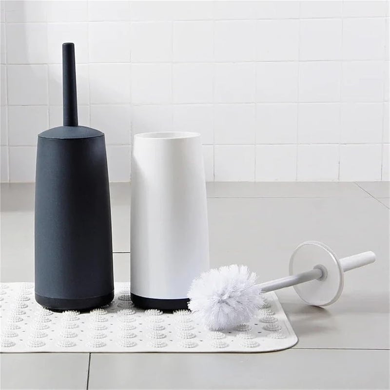 White Toilet Brush with Stand Long Handle Bathroom Cleaning Tool WC Accessory - Image 5