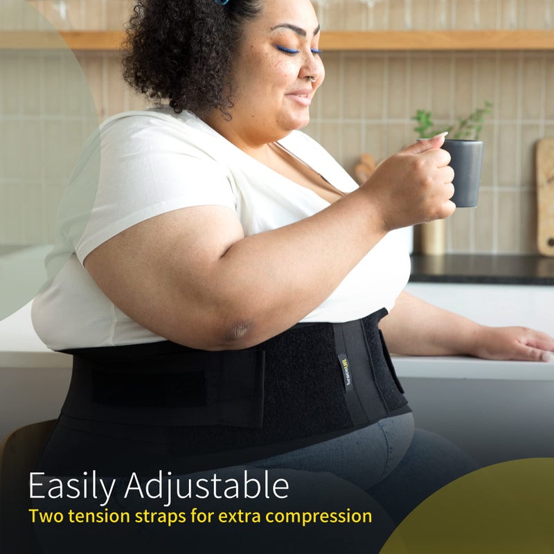 BraceUP Plus Size Back Brace for Woman and Man - Extra Large Lower Back Support with Straps and Compressions, Back Pain Relief, Abdominal Plus Size Binder (3XL 52-62 In) - Image 3