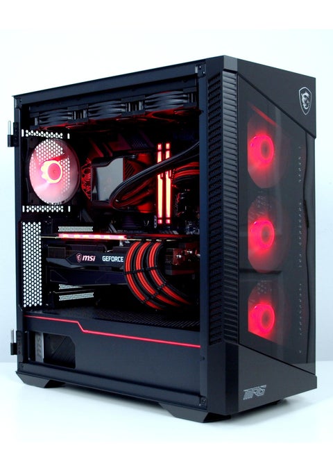 NANOTECH MPG Velox Gaming PC, Intel Core i7-14700F, Nvidia RTX 4060Ti 8GB, DDR5 32GB (2x16) 6000MHz Ram, 1TB NVMe M.2 SSD, AIO 3 Fan Liquid Cooler, 650W PSU, Windows 11 Pro