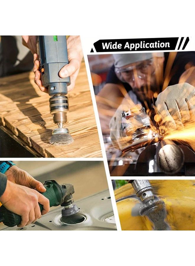 Short Model Steel Brush 3Pcs Set Hex Handle Metal Rust Remover Drill Grinding Brush - Image 2