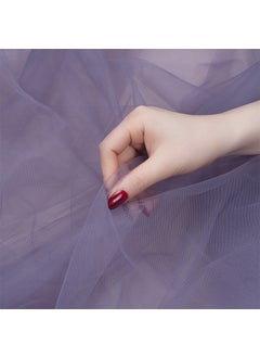 Generic Trendy Solid Color Lace Tulle Photography Background Prop Platycodon grandiflorum purple 1*1.5 m 