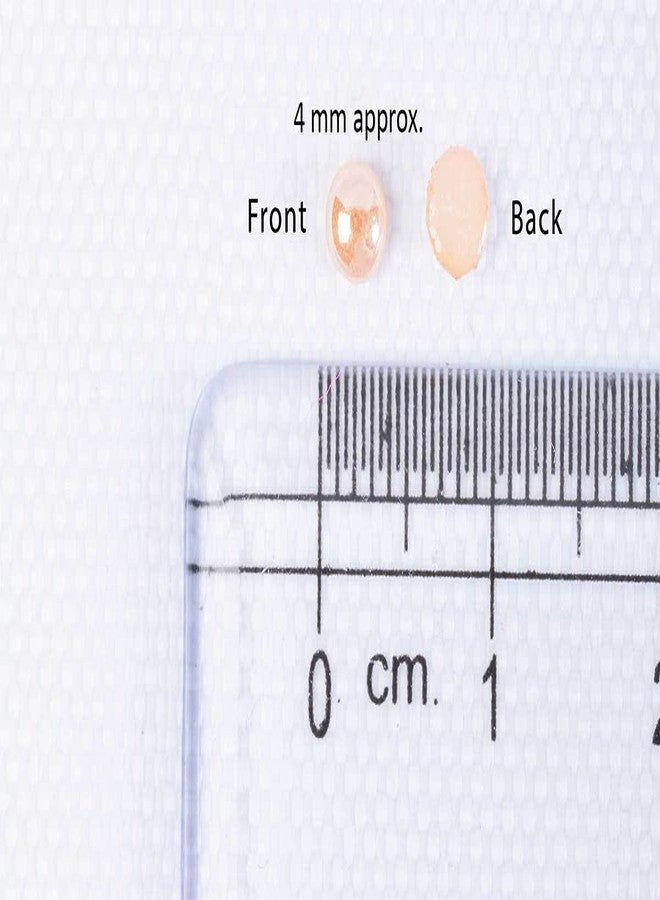 Mohan Shoppe Peach Round Hotfix Stones for Jewelry Making & Clothing Wedding Dress, More Elegant, Stylish and Unique Size- 4mm Approx.,Package of 100 Grams - Image 2