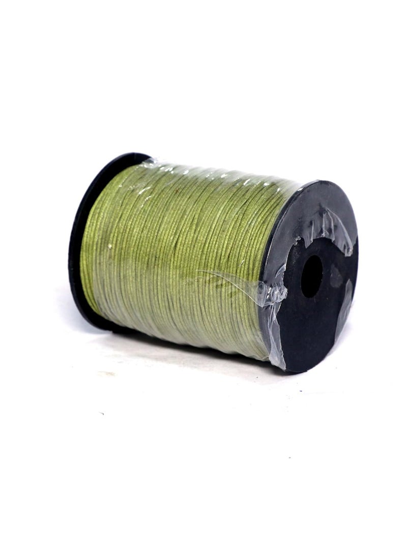Torex TOREX� 92 Mt, 1mm Thick, Roll Braided Wax Cotton Cord for DIY Jewellery Making, Beading, Art and Craft Work and Handicrafts, (Pack of 1 pcs Mehendi)  - Image 1