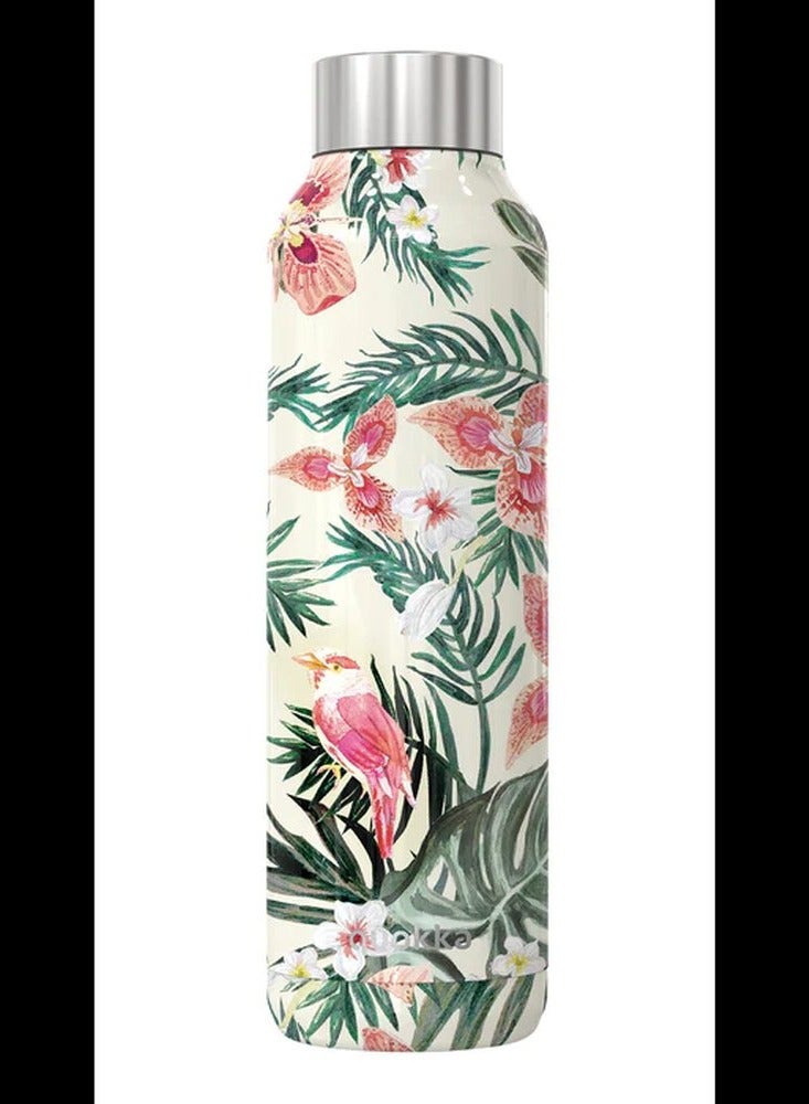 QUOKKA THERMAL SS BOTTLE SOLID JUNGLE FLORA 630 ML