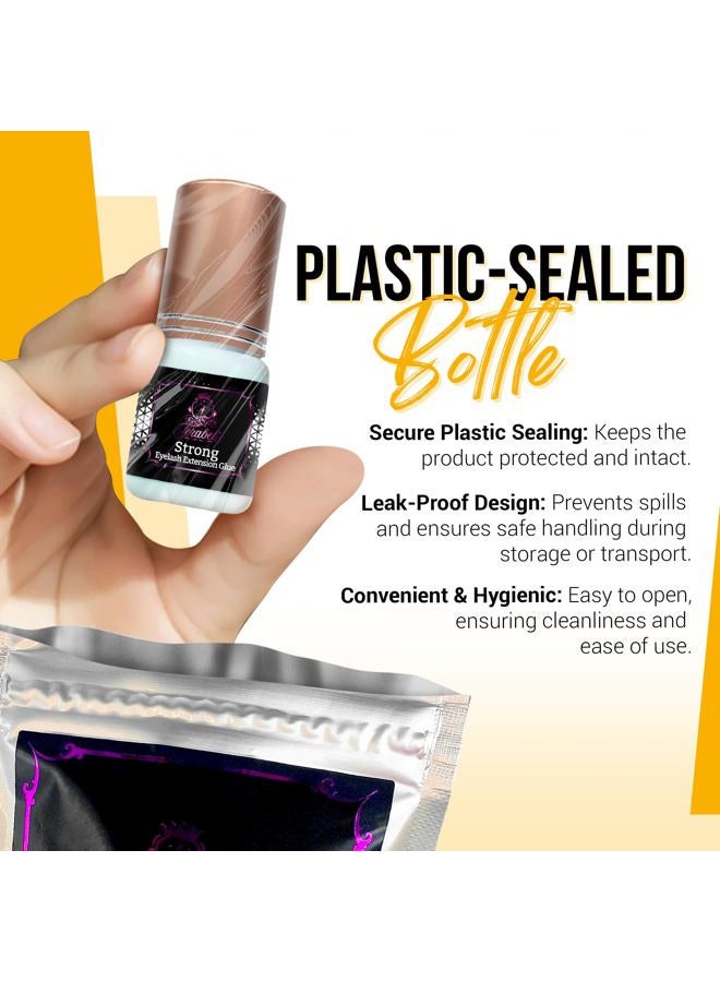 Forabeli Forabel Strong Lash Extension Glue - 2-3 Sec Dry, 6 Week Retention, Seamless Integration, Black Eyelash Adhesive for Professional Use - Image 2