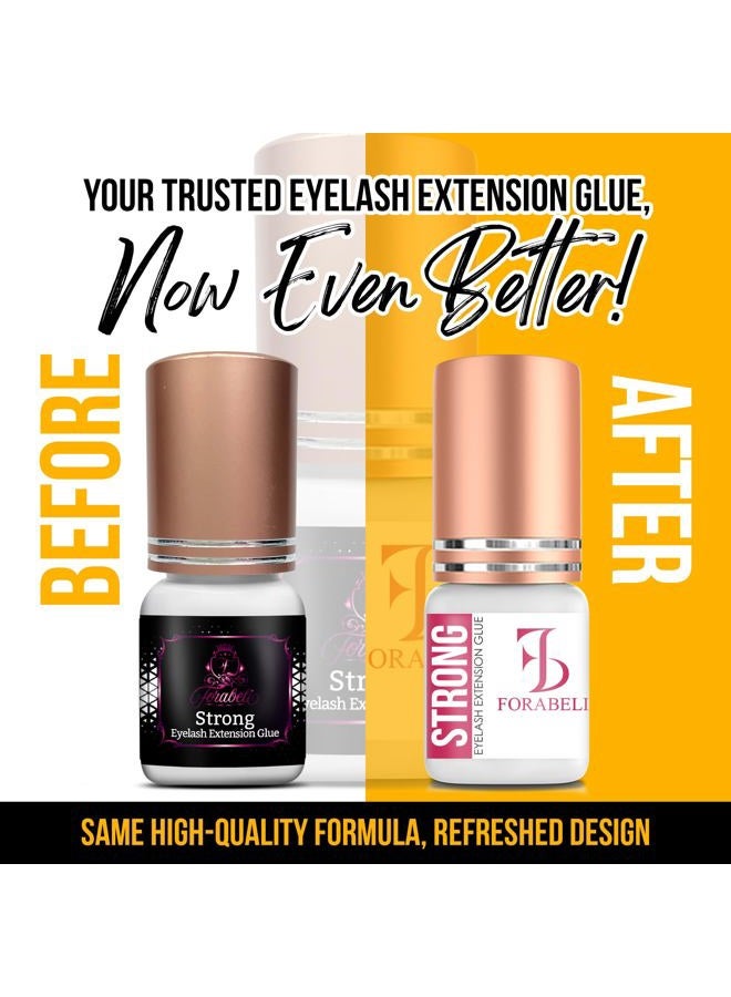 Forabeli Forabel Strong Lash Extension Glue - 2-3 Sec Dry, 6 Week Retention, Seamless Integration, Black Eyelash Adhesive for Professional Use - Image 3
