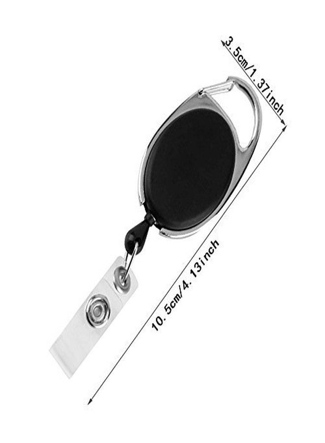 ANG YoYo Ovel, Retractable Reel ID Card Holder - Set of 1 Nos (Black) - Image 3