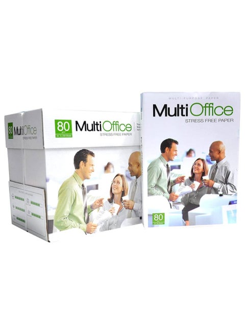 Multi-Office 4A 80g printing paper. Clear and crisp printing for all your documents, for standard and laser printers. Box of 5 reams.