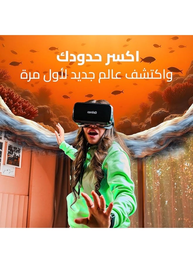 cardoo The VR Box Go is a lightweight virtual reality headset compatible with Android and iOS (4.8 to 7.0) | 360° panoramic view | Cardo multi-function button - Image 2