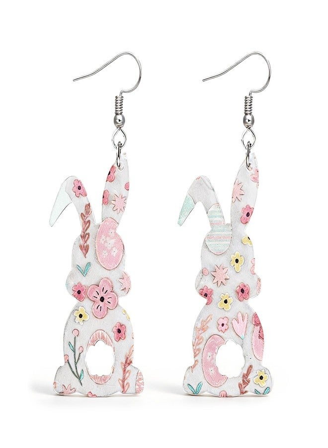 YANCHUN Easter Earrings for Women Cute Dangle Earrings Easter Basket Stuffers Essentials Bunny Rabbit Jewelry Gifts - Image 1